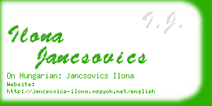 ilona jancsovics business card